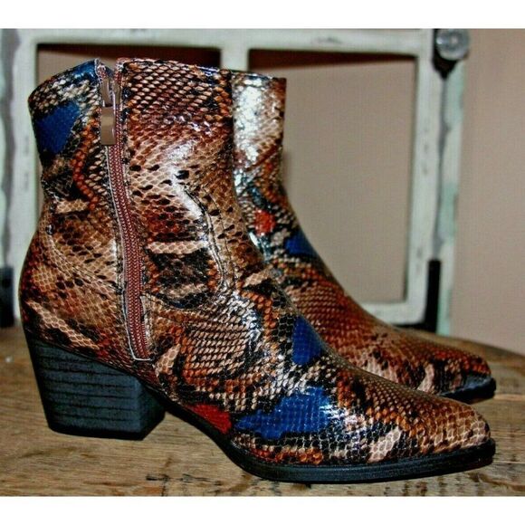 Big Dreams Women's 6B Mock snake cowboy boots - New in Box - Picture 6 of 8